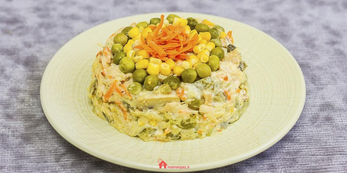 سالاد الویه با جو پرک