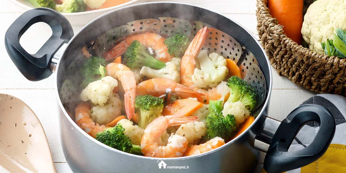 میگوی بخارپز