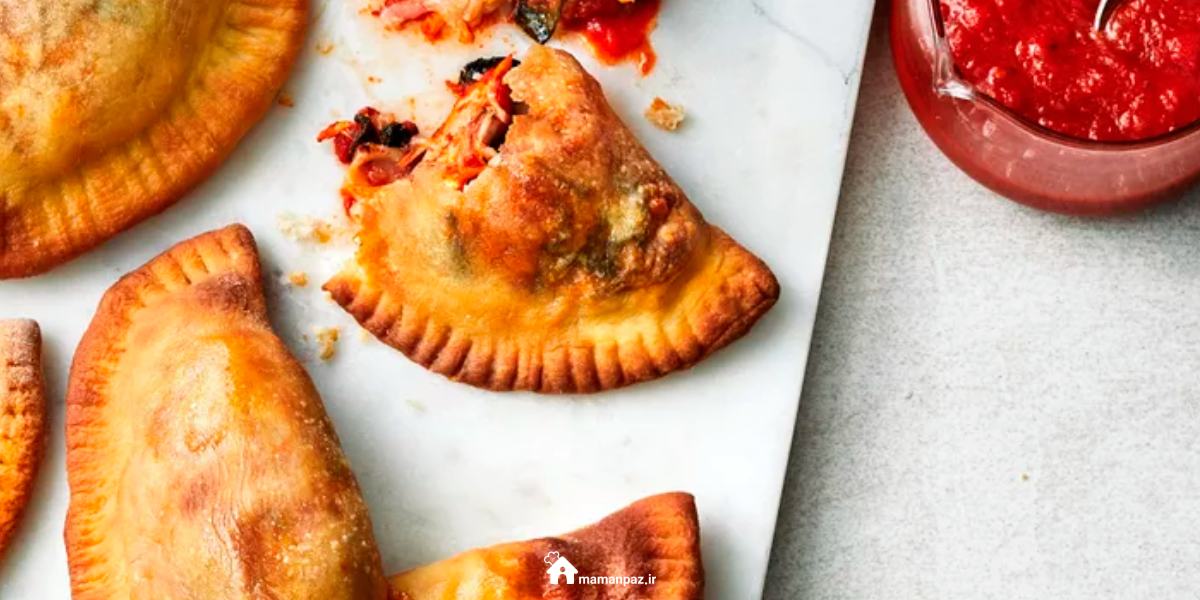 کالزونه مرغ هواپزی