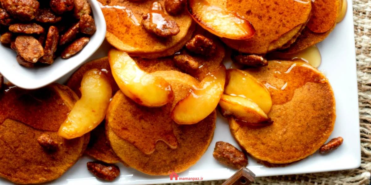 پنکیک سیب‌زمینی شیرین