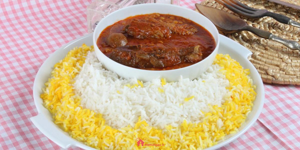 خورش بادمجان با لپه