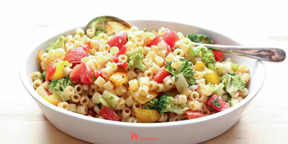 سالاد ماکارونی سبزیجات
