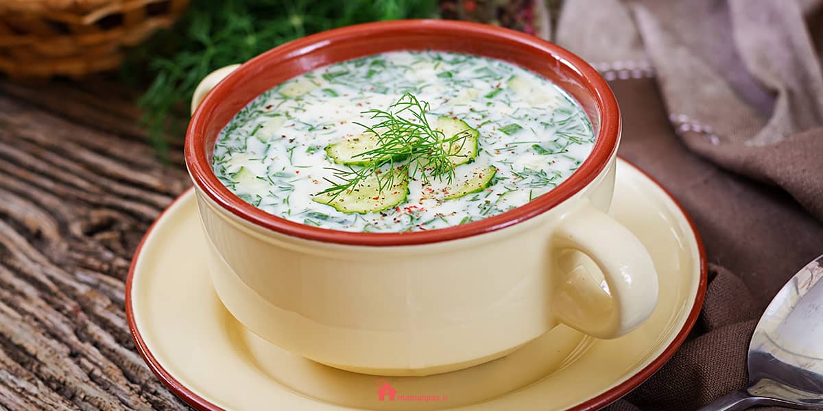 غذای آب دوغ خیار