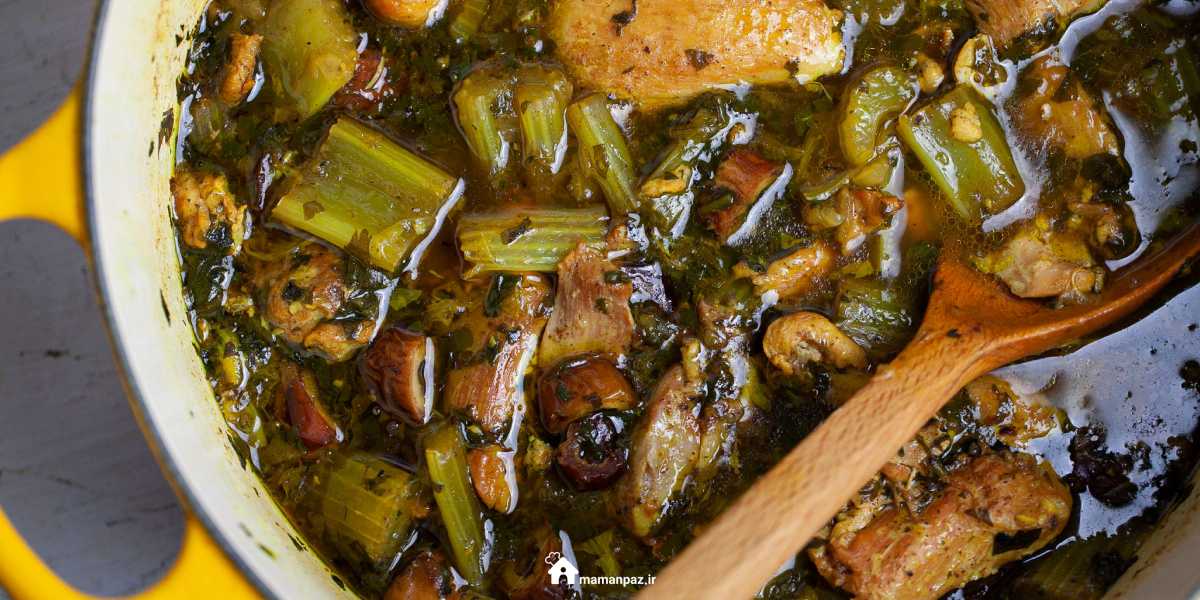 خورشت کرفس با مرغ