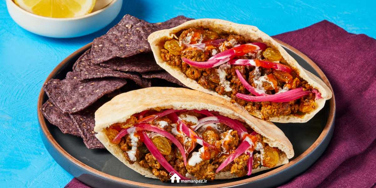 ساندویچ شاورما با گوشت چرخ کرده