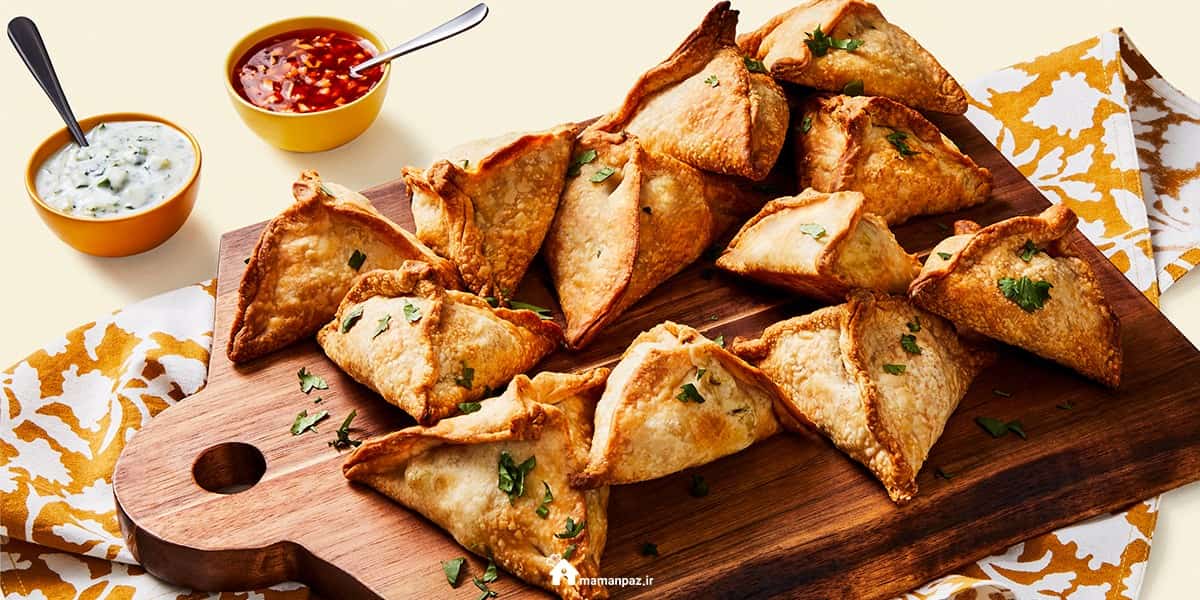 سمبوسه با گوشت چرخ کرده