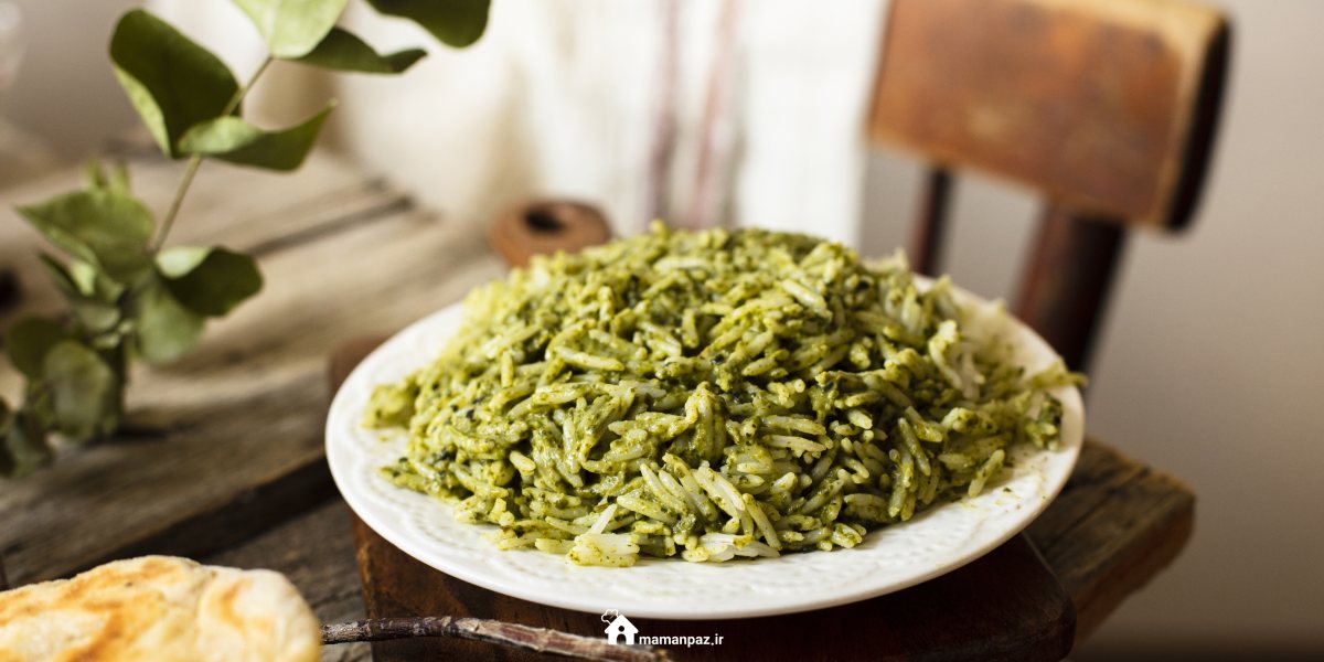 شنگ پلو به صورت کته