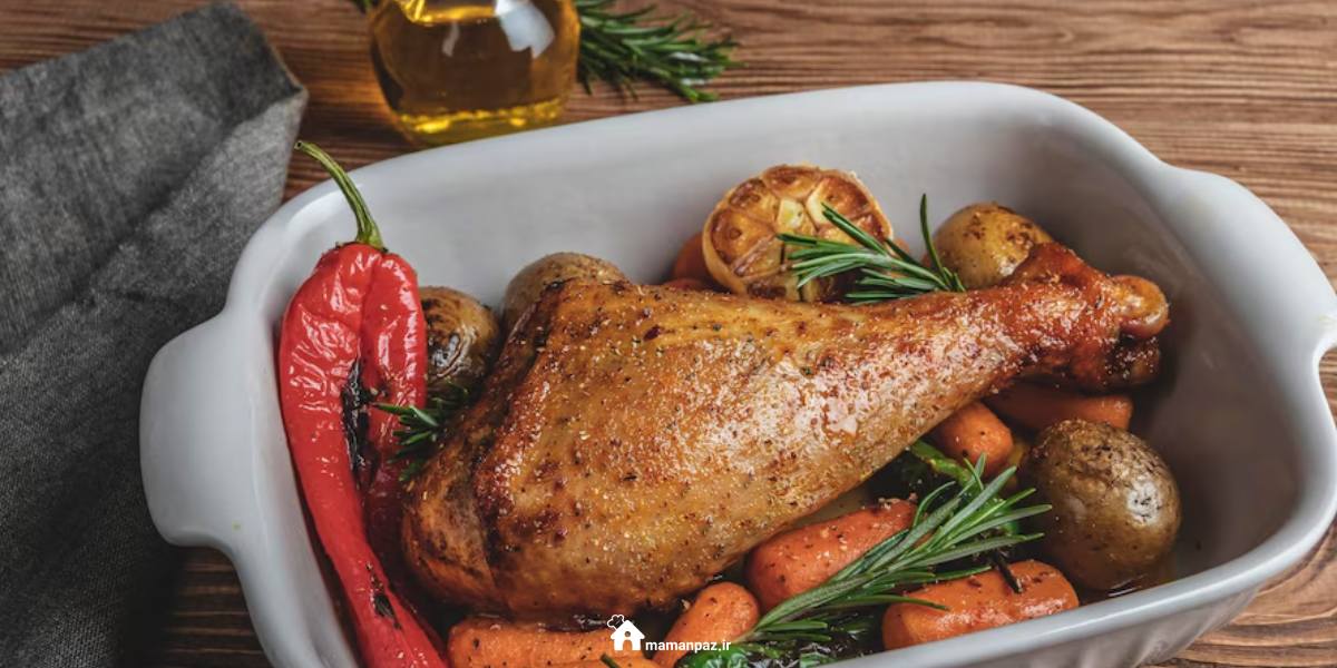 ران بوقلمون بریان