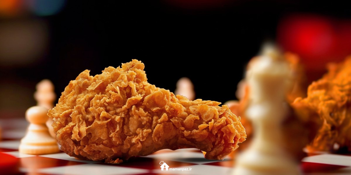 ران مرغ سوخاری پولکی