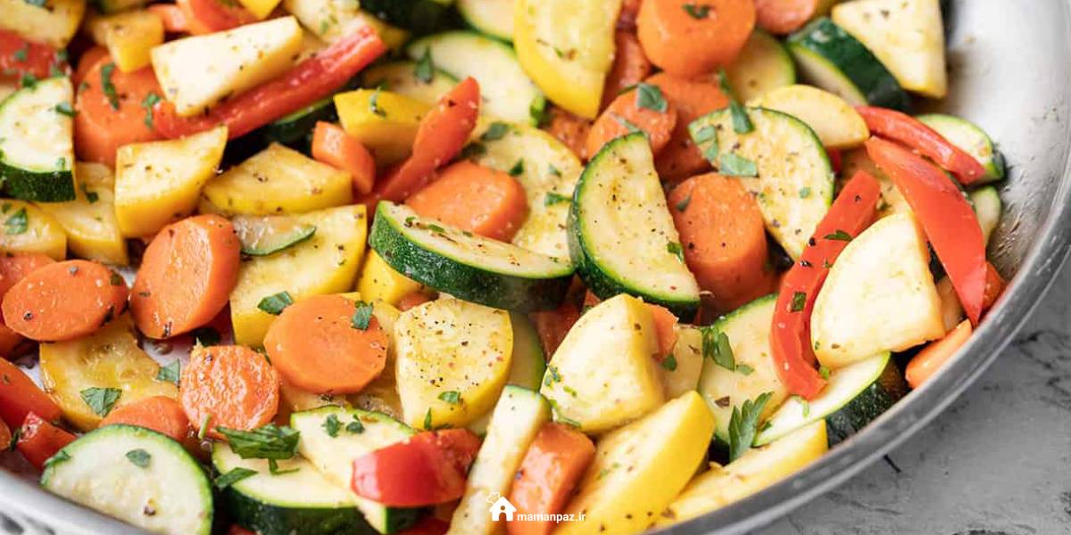 خوراک کدو سبز