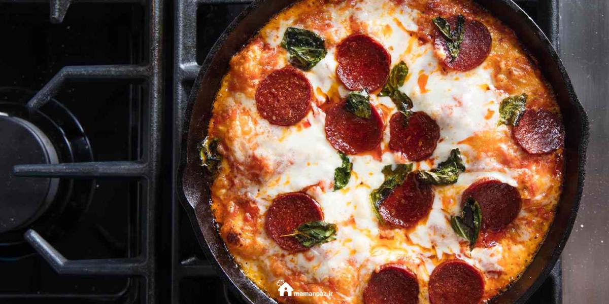 کیک پیتزا در قابلمه