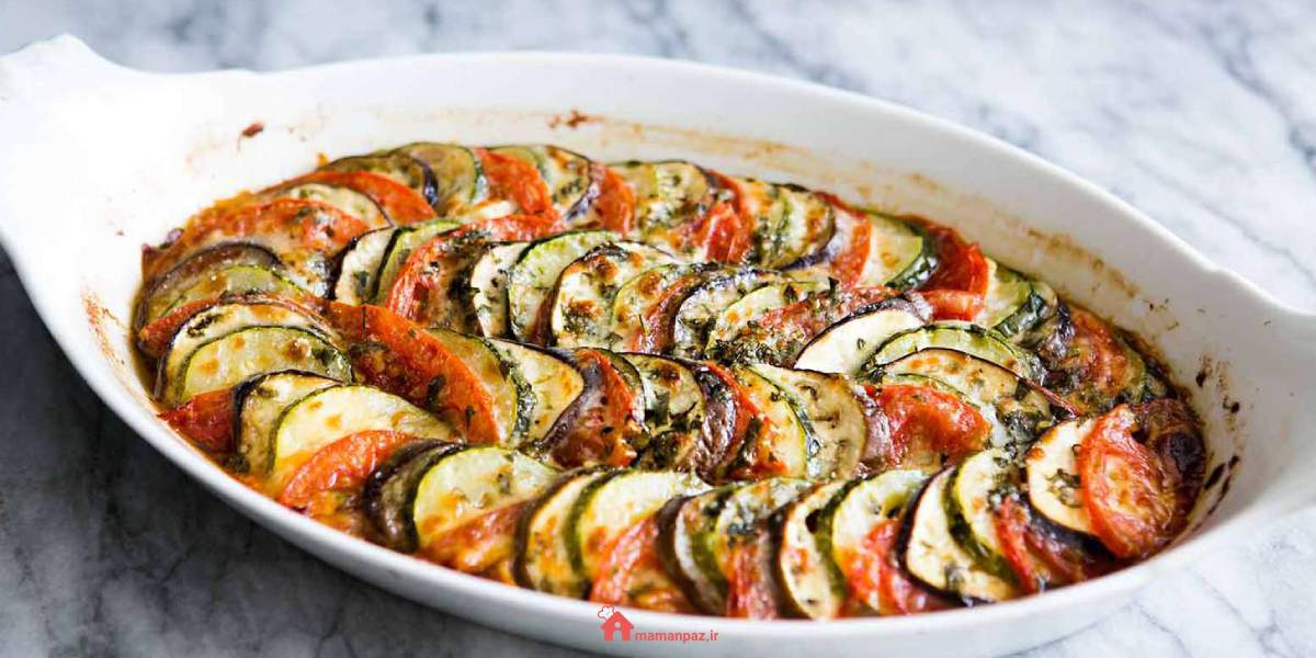 گراتن بادمجان بدون گوشت