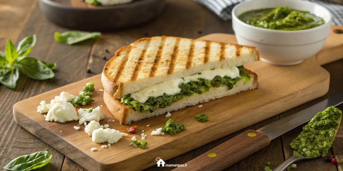 پنینی مرغ و پستو