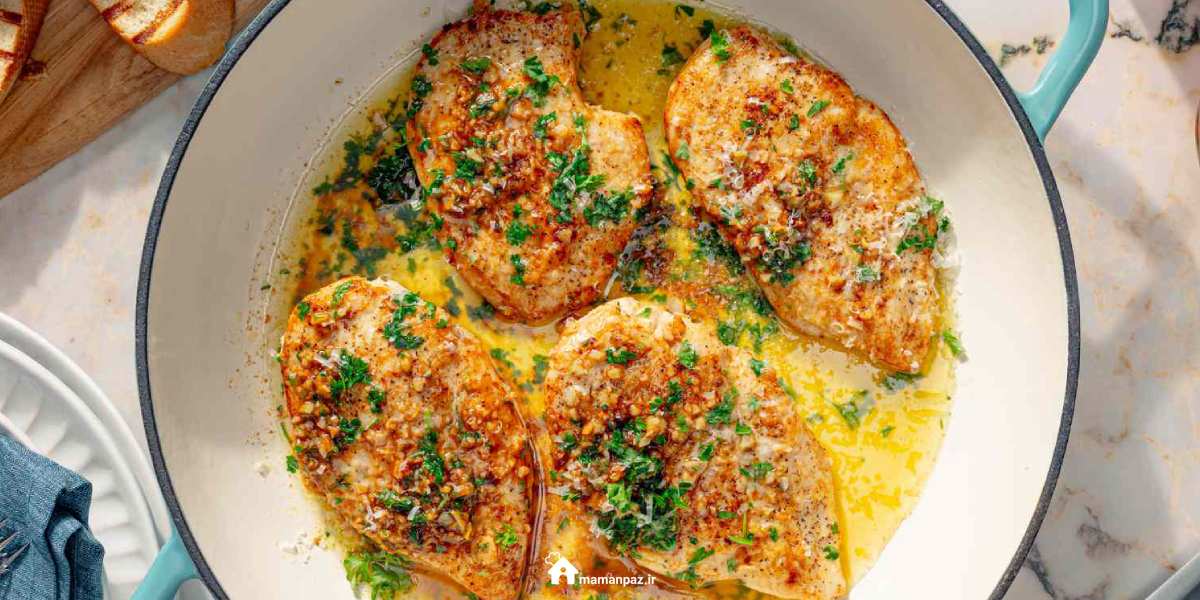 خوراک فیله مرغ با قارچ