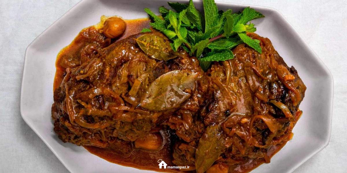 طرز تهیه چلو گوشت ساده با رب گوجه فرنگی