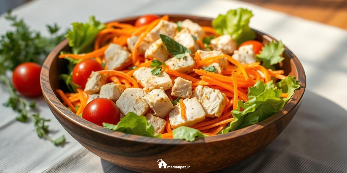 سالاد فیله مرغ رژیمی
