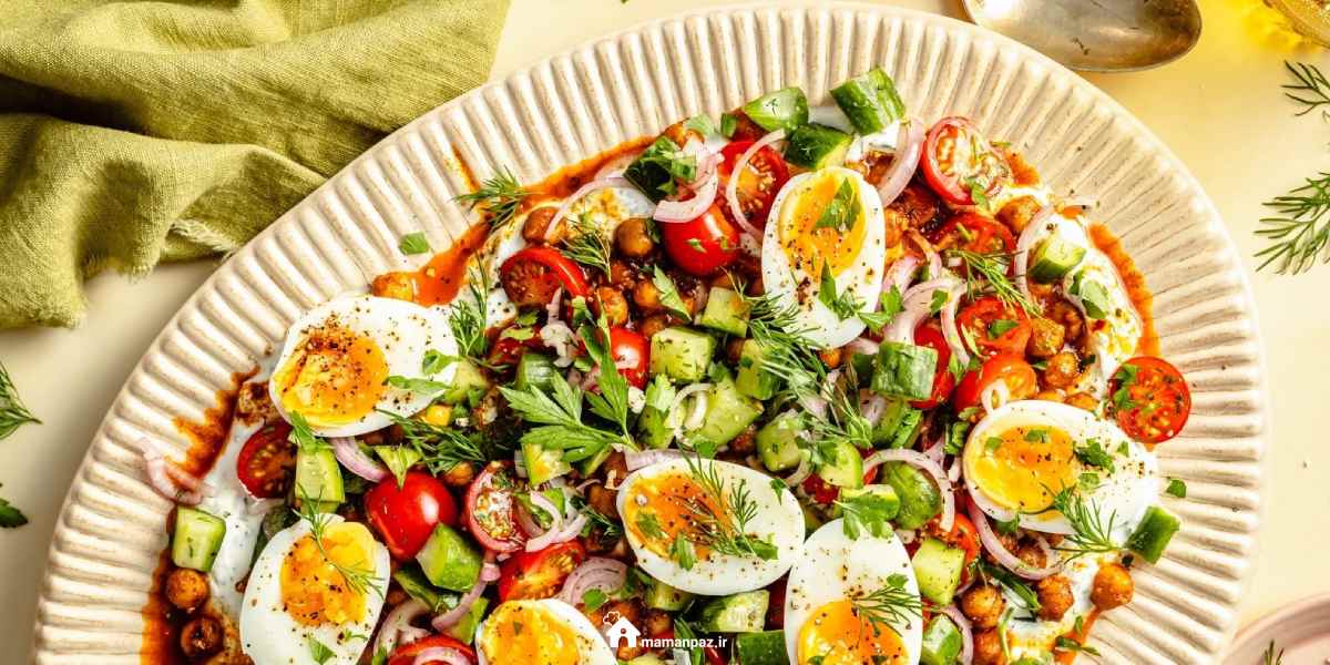 سالاد رژیمی با تخم مرغ