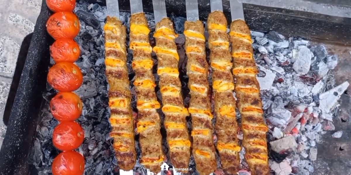 تهیه کباب کوبیده نگینی زعفرانی