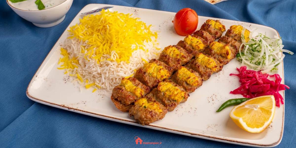 تهیه کباب کوبیده نگینی در فر