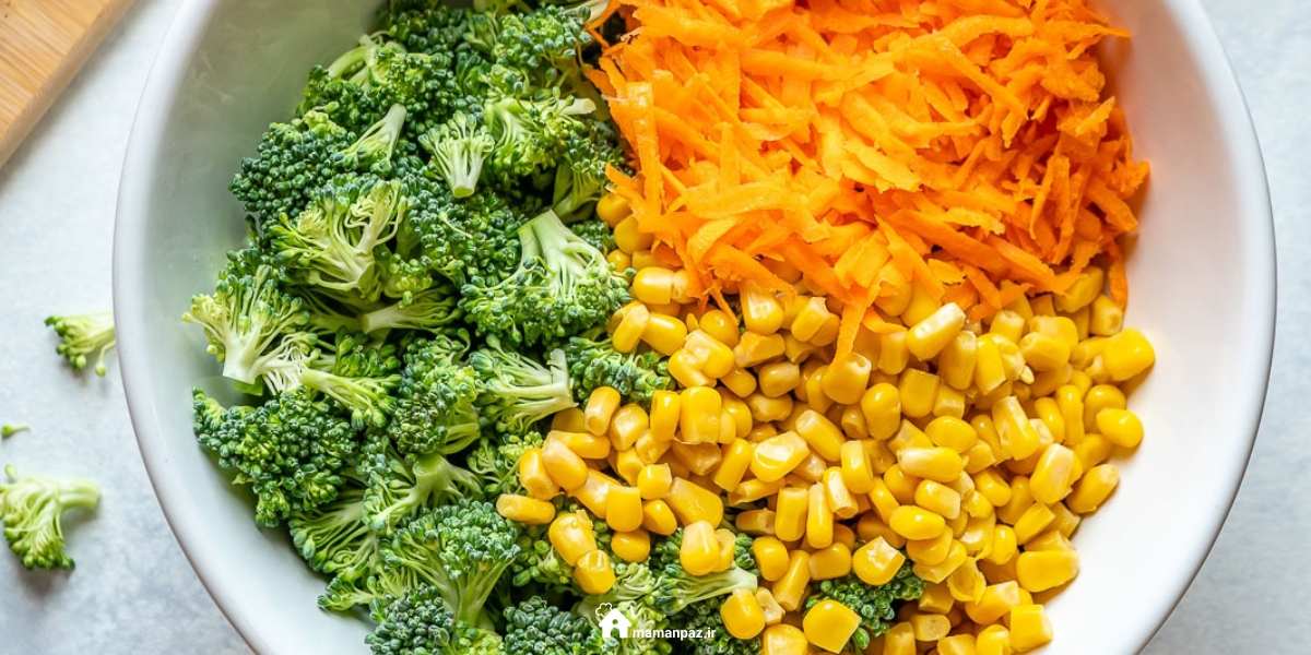 سالاد پاییزی با کلم بروکلی