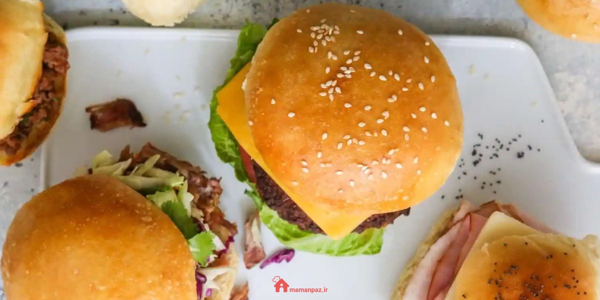 ساندویچ برگر خانگی