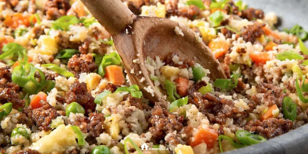 خوراک پنیری گوشت و گل‌کلم