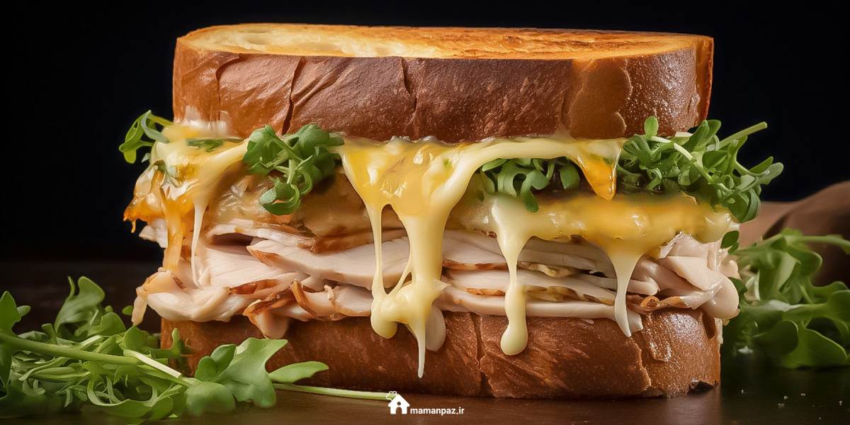 ساندویچ بوقلمون پنیری