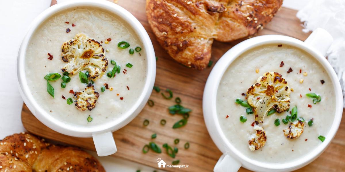 سوپ گل کلم با شیر