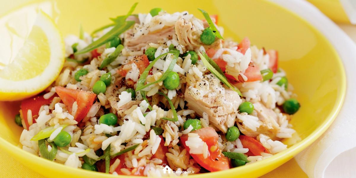 ادویه پلو با تن ماهی