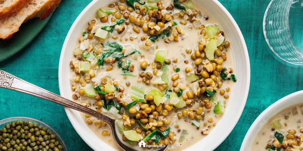 سوپ ماش و اسفناج