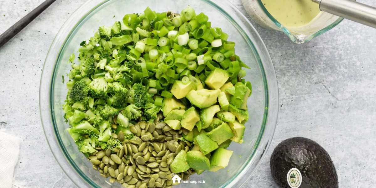 سالاد آووکادو و بروکلی
