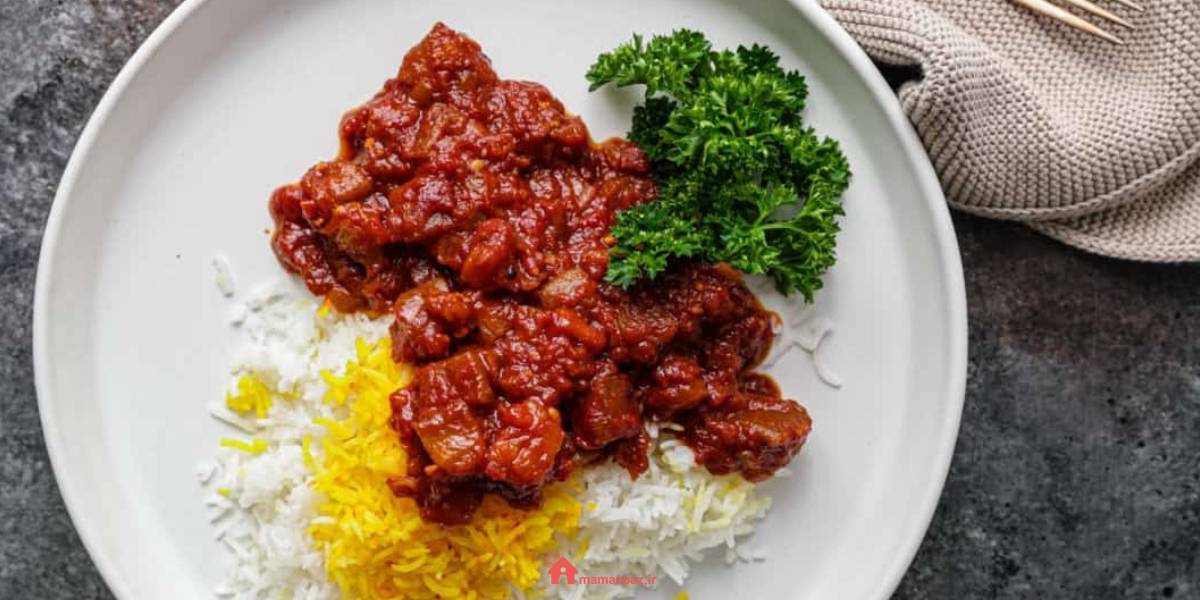 خورش غوره بادمجان بدون گوشت