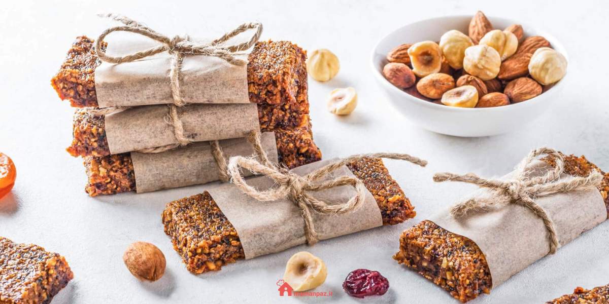 پروتئین بار خانگی با مغزیجات