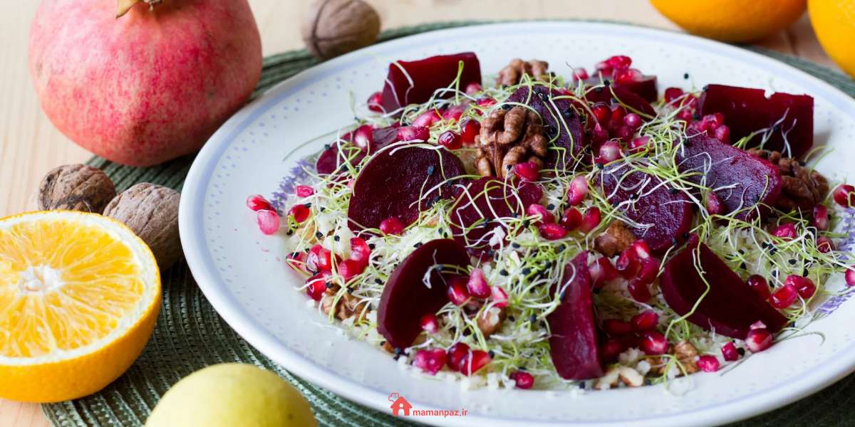 سالاد انار و لبو