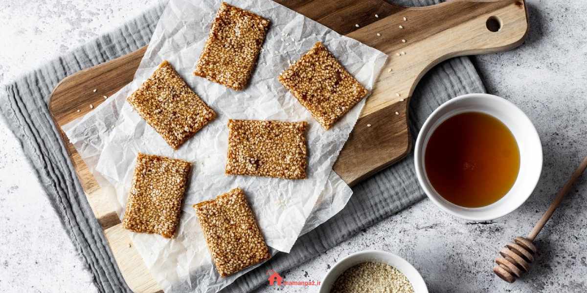 پروتئین بار خانگی با کنجد