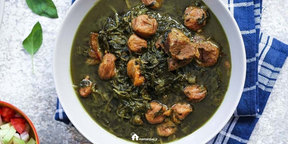 خورش آلو اسفناج