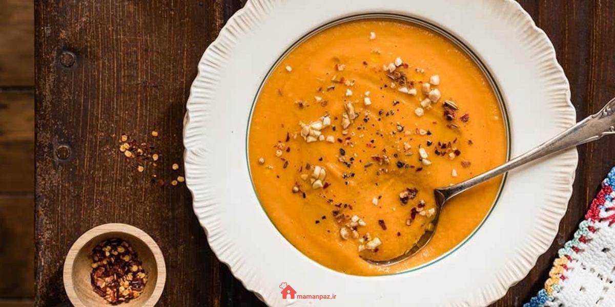 سوپ سیب زمینی شیرین