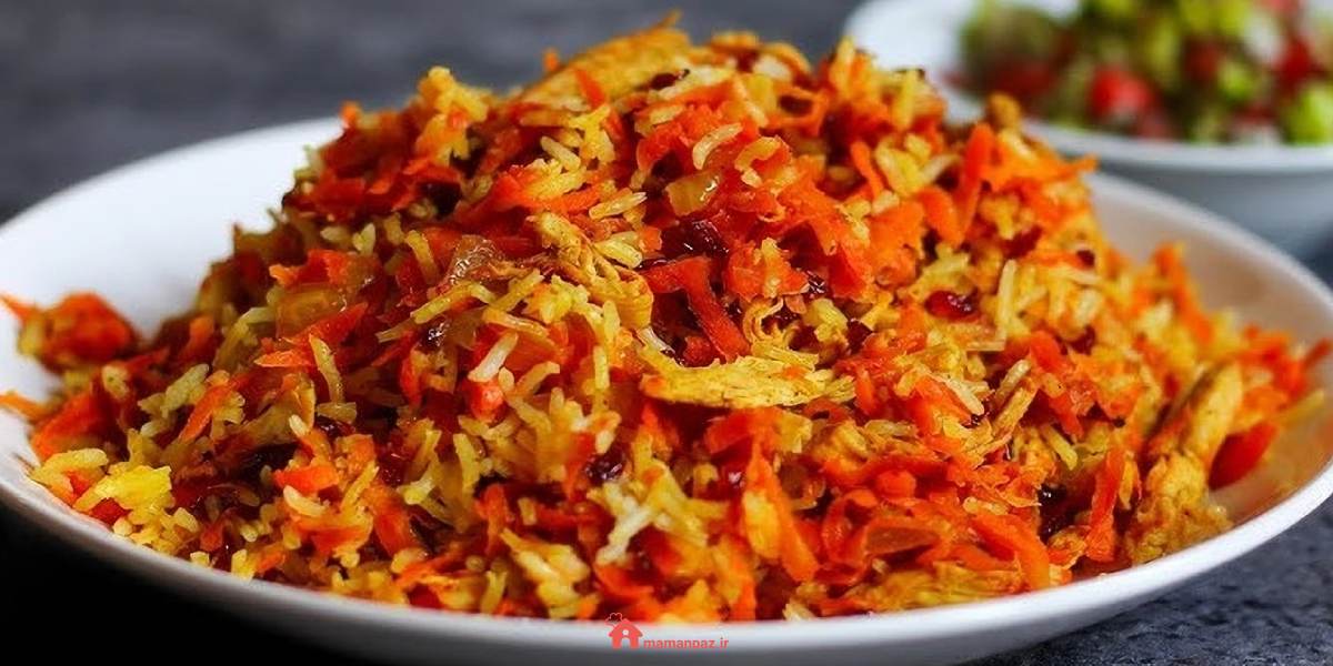 هویج پلو؛ پلو مخلوط با مرغ