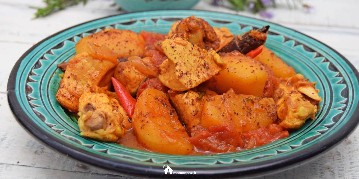 خورش آلو سیب زمینی